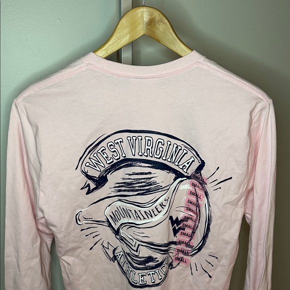 NWT West Virginia Mountaineers Athletics Champion Light Pink Long-Sleeve Tee, S - Picture 6 of 15